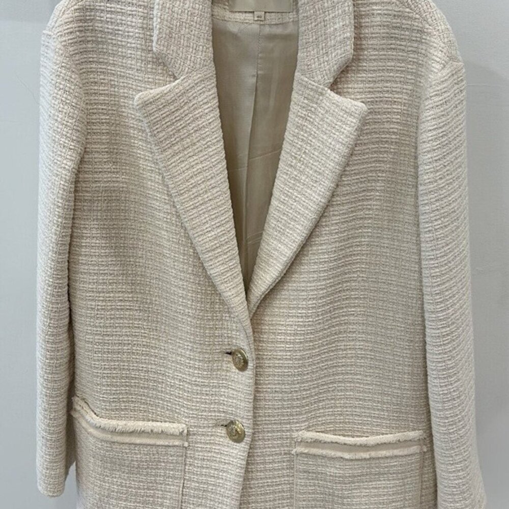 Maje Guill Belted Tweed Jacket ,Women's Clothing, Jacket & Coats